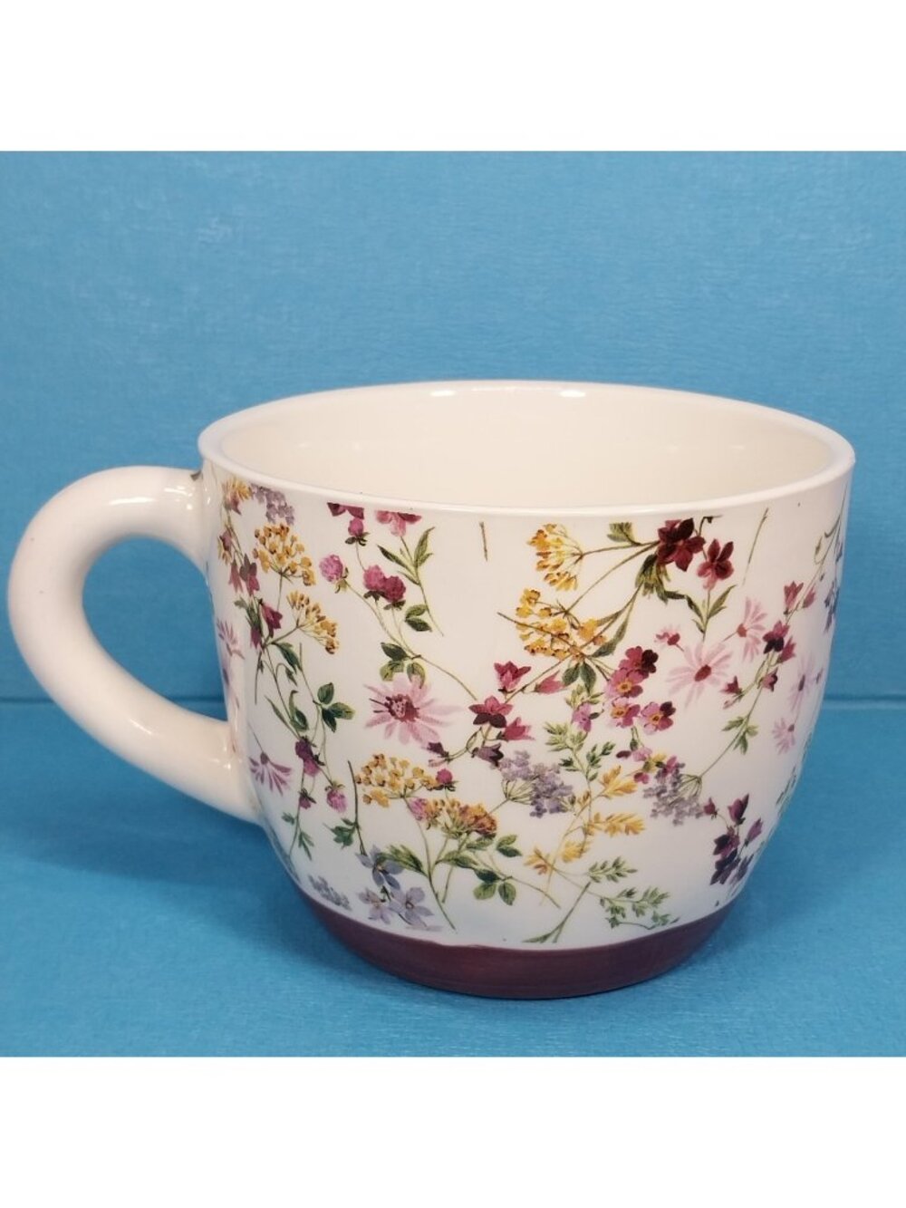 Place & Time Good Nature Garden Floral Mug Purple Pink & Yellow Flowers